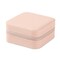 Portable Travel Mini Jewelry Box – Pink PU Leather Ring & Necklace Organizer with Mirror – Compact Jewelry Storage Case for Girls & Women, Gift-Ready (pink)